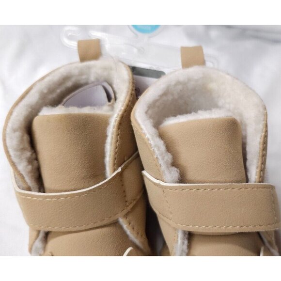 Carter's Baby Girl's 2 (3-6) Months Faux Fur Brown Fox Face Winter Booties - Picture 3 of 12